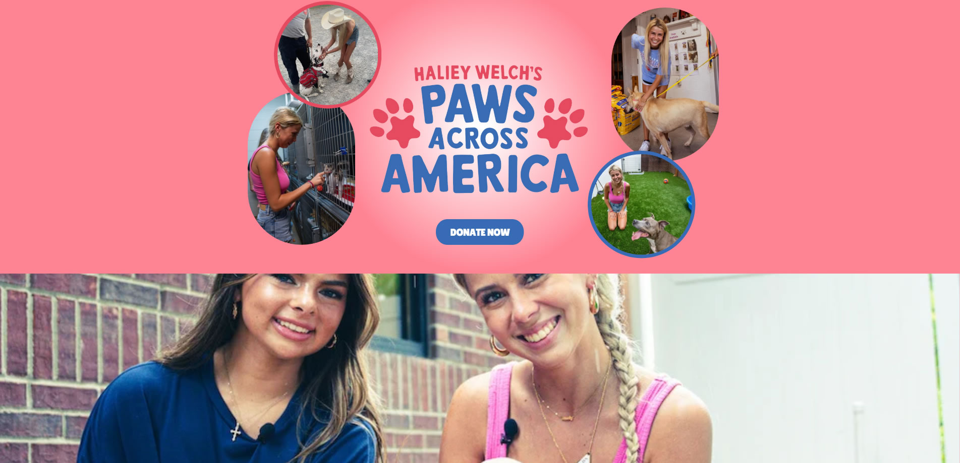 Paws Across American - animal foundation established by Haliey Welch, the Hawk Tuah girl.